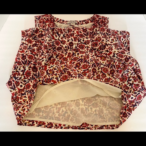 Lucky Brand Sleeveless Pullover Dress Draw String Waist Floral Lined Size Small - Picture 15 of 15